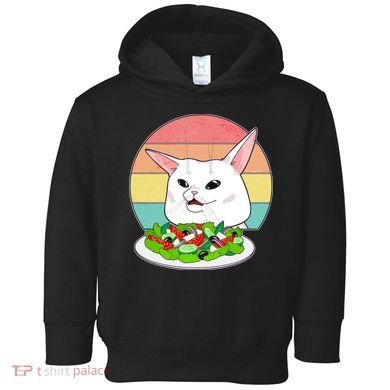 Funny Woman Yelling at Table Cat Meme Toddler Hoodie