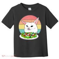 Funny Woman Yelling at Table Cat Meme Toddler T-Shirt thumb 0