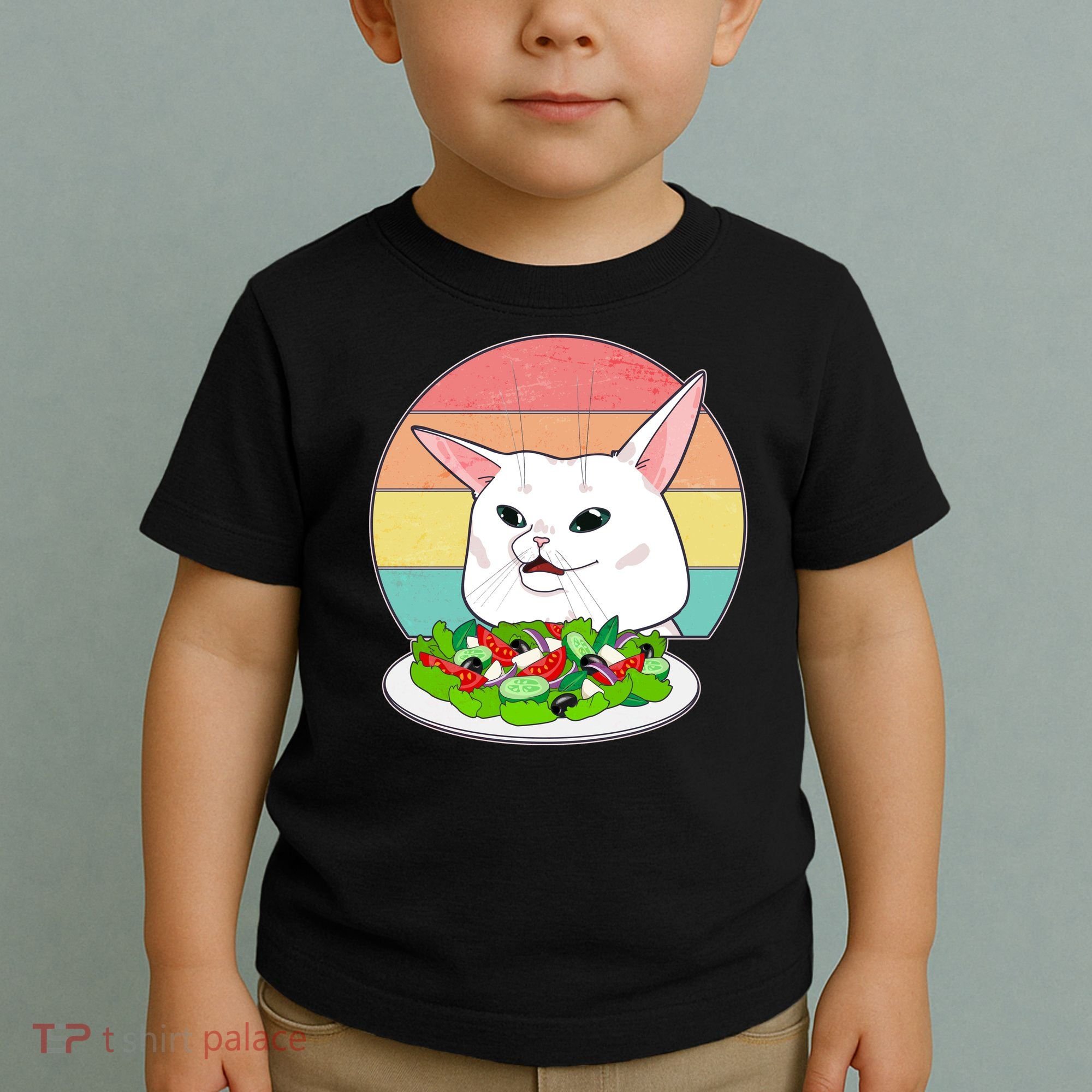 Funny Woman Yelling at Table Cat Meme Toddler T-Shirt