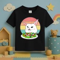 Funny Woman Yelling at Table Cat Meme Toddler T-Shirt thumb 3