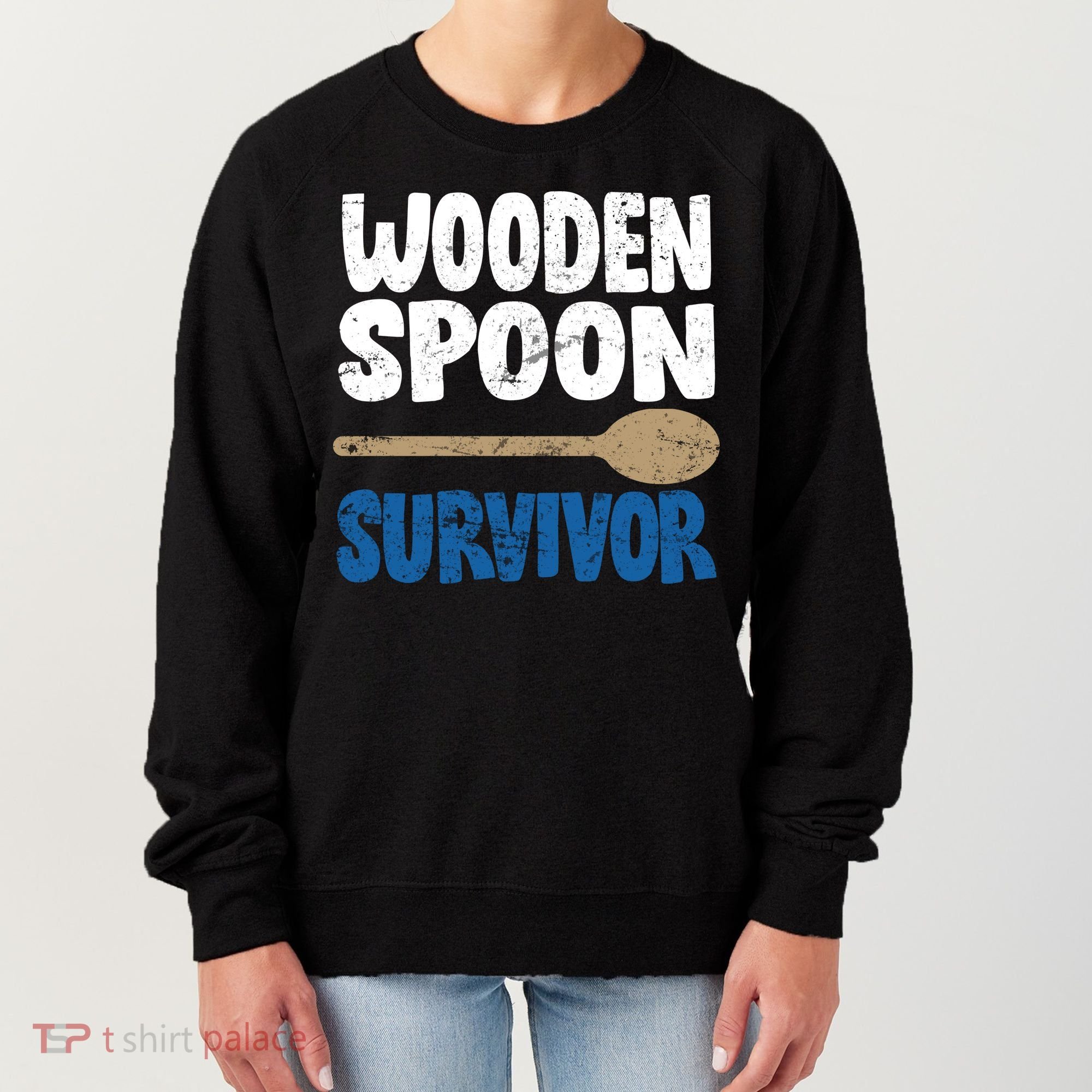 Funny Wooden Spoon Survivor Distressed Women's Sweatshirt