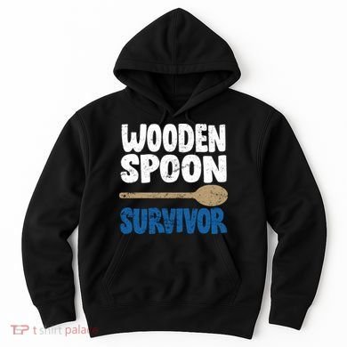 Funny Wooden Spoon Survivor Distressed Hoodie