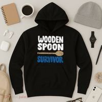 Funny Wooden Spoon Survivor Distressed Hoodie thumb 3