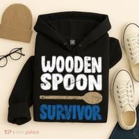 Funny Wooden Spoon Survivor Distressed Hoodie thumb 4