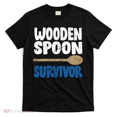 Funny Wooden Spoon Survivor Distressed T-Shirt