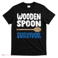 Funny Wooden Spoon Survivor Distressed T-Shirt thumb 0