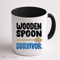 Funny Wooden Spoon Survivor Distressed Coffee Mug thumb 1
