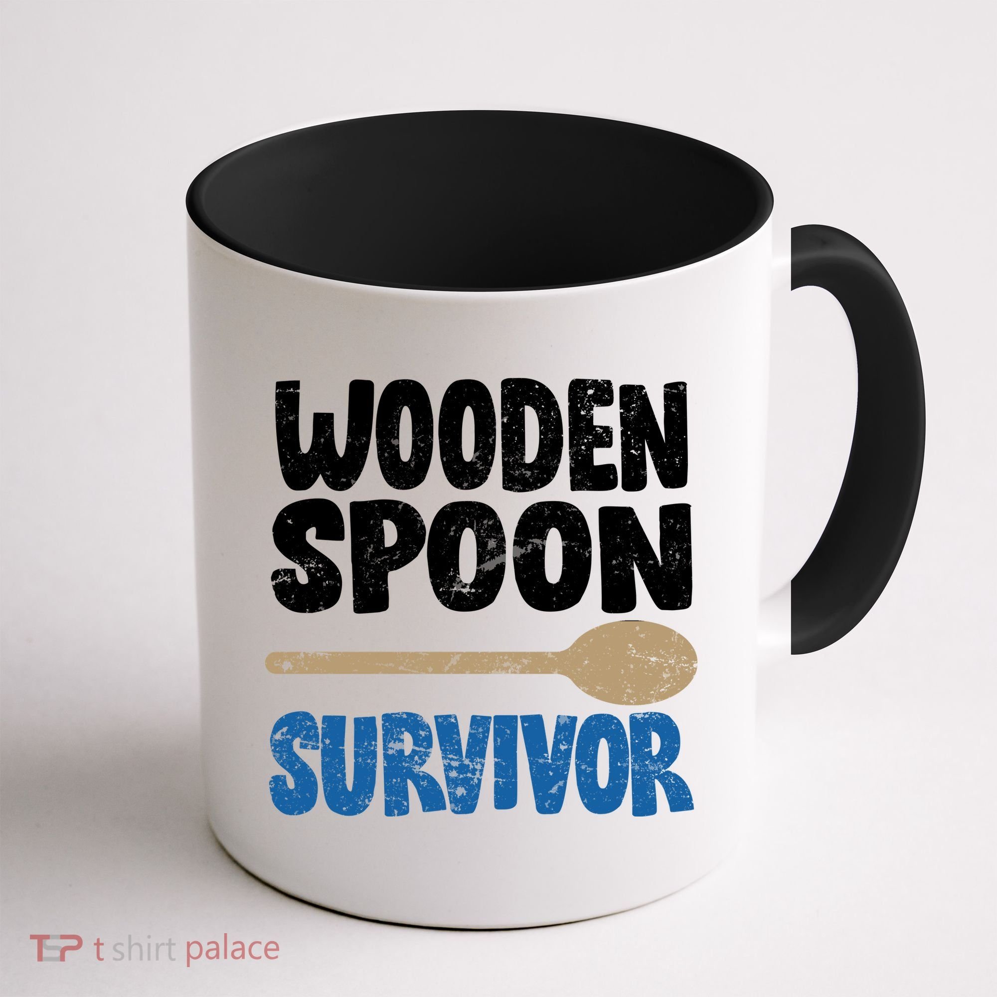Funny Wooden Spoon Survivor Distressed Coffee Mug