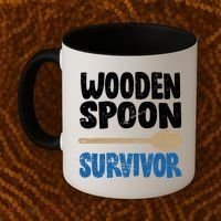 Funny Wooden Spoon Survivor Distressed Coffee Mug thumb 2