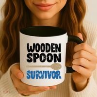 Funny Wooden Spoon Survivor Distressed Coffee Mug thumb 3