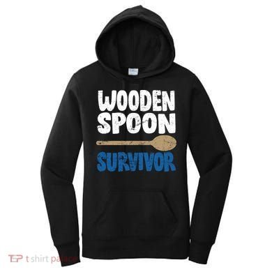 Funny Wooden Spoon Survivor Distressed Women's Hoodie