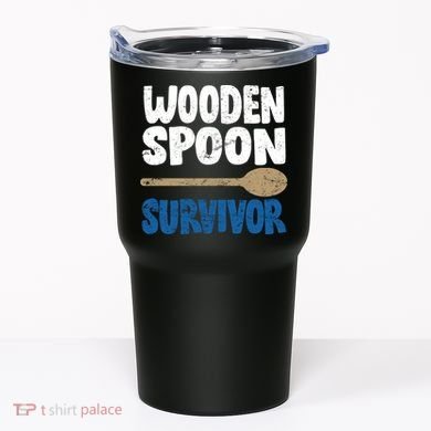 Funny Wooden Spoon Survivor Distressed Tumbler