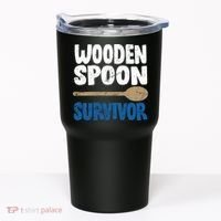 Funny Wooden Spoon Survivor Distressed Tumbler thumb 0