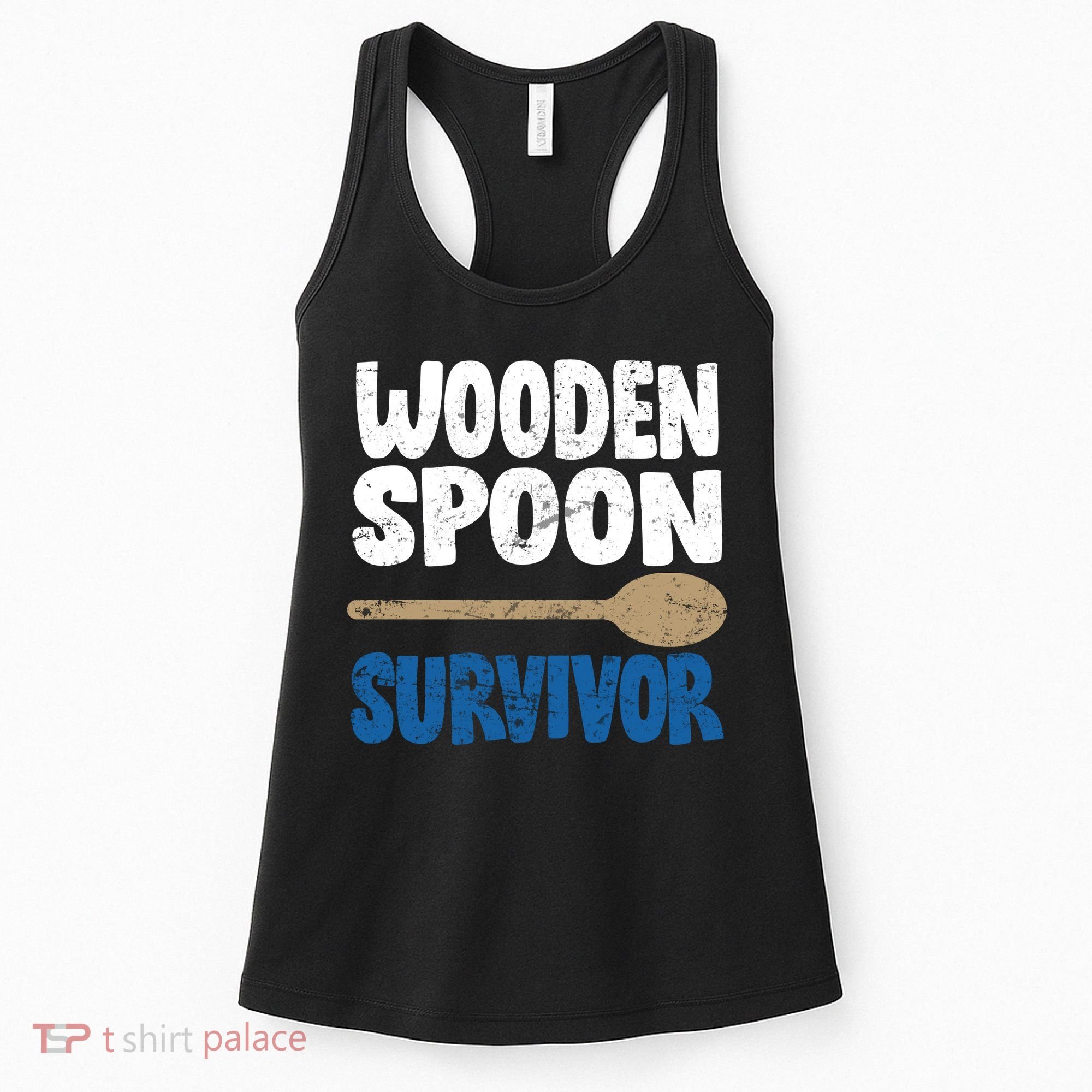 Funny Wooden Spoon Survivor Distressed Women's Tank Top