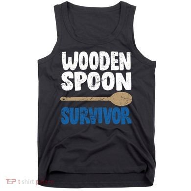 Funny Wooden Spoon Survivor Distressed Tank Top