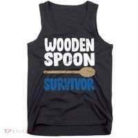 Funny Wooden Spoon Survivor Distressed Tank Top thumb 0