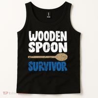 Funny Wooden Spoon Survivor Distressed Tank Top thumb 2