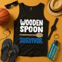 Funny Wooden Spoon Survivor Distressed Tank Top thumb 4