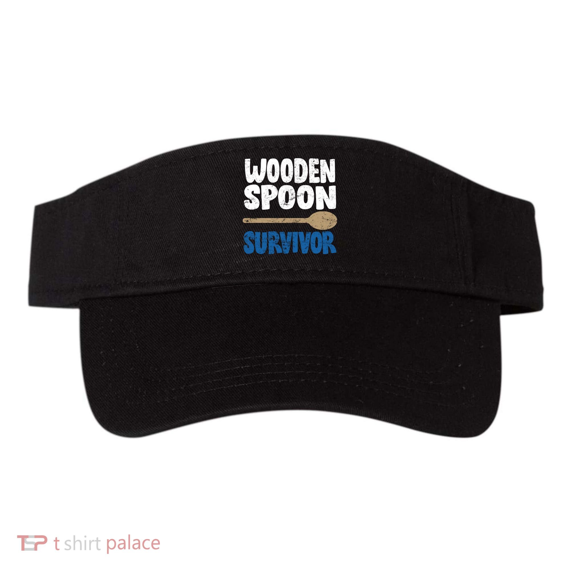 Funny Wooden Spoon Survivor Distressed Visor