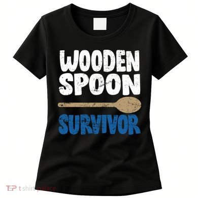 Funny Wooden Spoon Survivor Distressed Women's T-Shirt