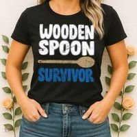 Funny Wooden Spoon Survivor Distressed Women's T-Shirt thumb 2