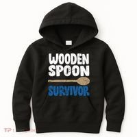 Funny Wooden Spoon Survivor Distressed Kids Hoodie thumb 0