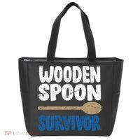 Funny Wooden Spoon Survivor Distressed Tote Bag thumb 0