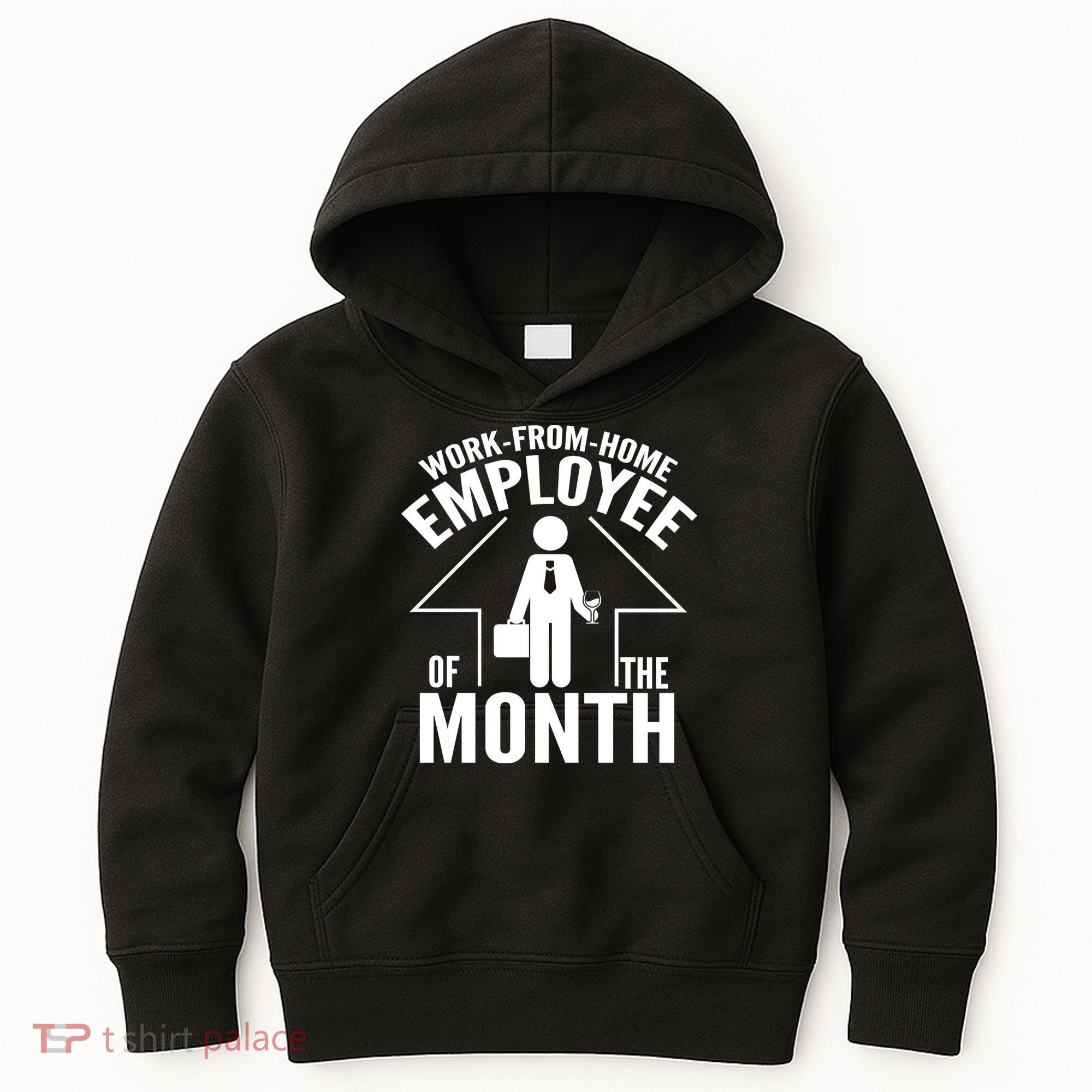 Funny Work From Home Employee Of The Month Kids Hoodie