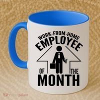 Funny Work From Home Employee Of The Month Coffee Mug thumb 2