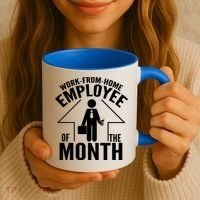 Funny Work From Home Employee Of The Month Coffee Mug thumb 3