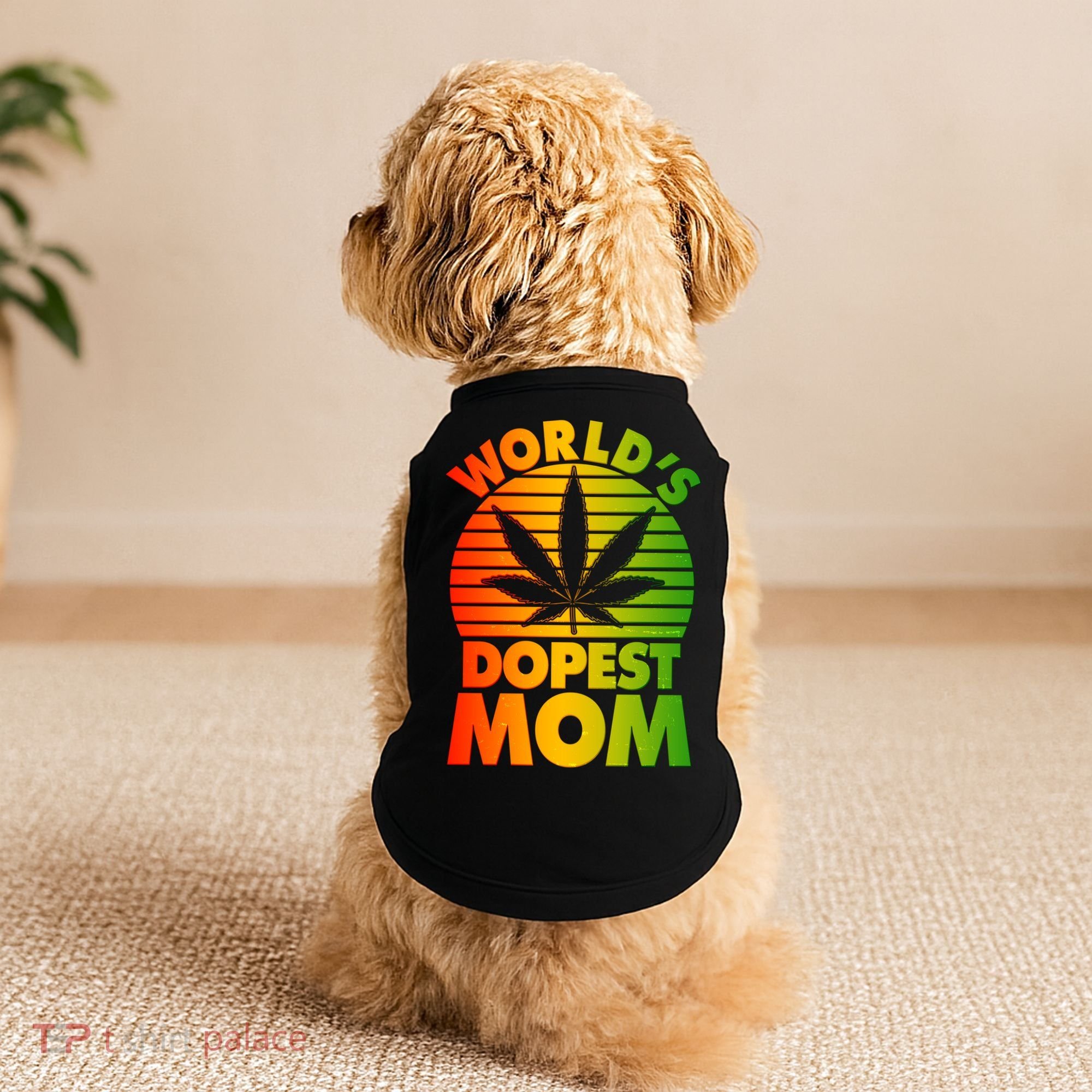 Funny World's Dopest Mom Doggie Tank