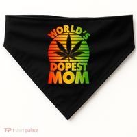 Funny World's Dopest Mom USA-Made Doggie Bandana thumb 0