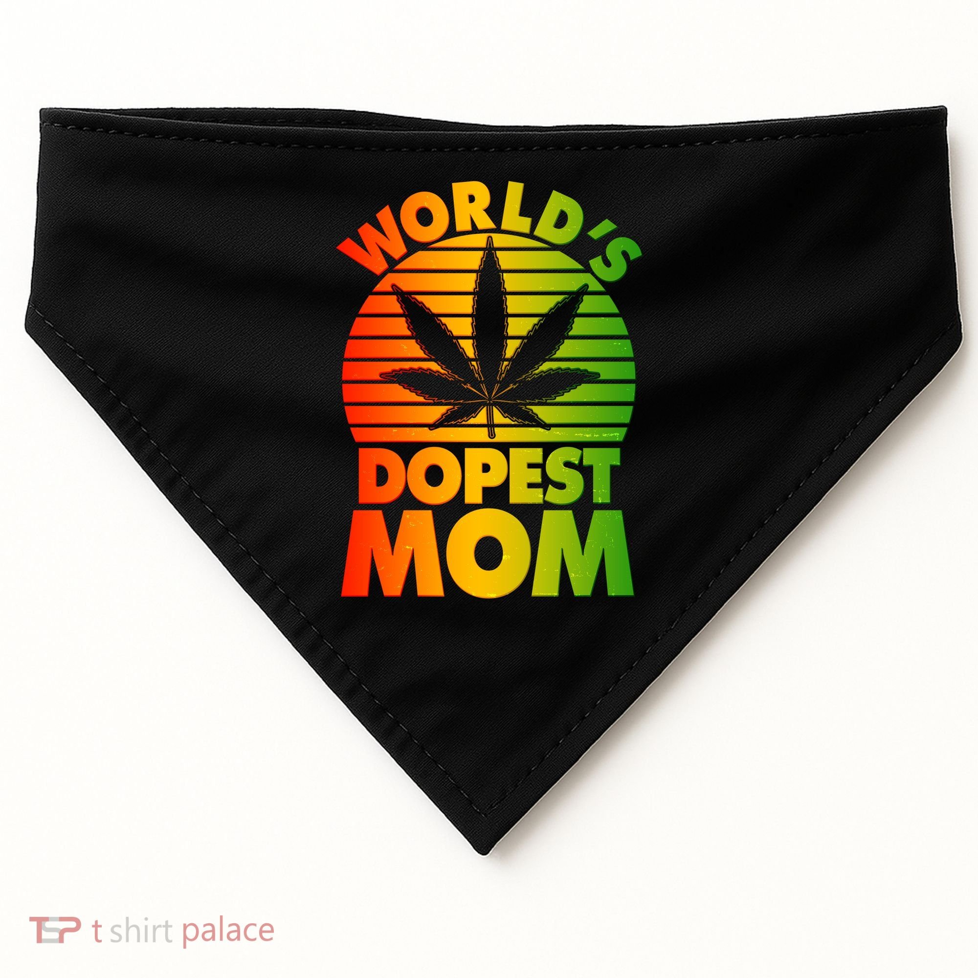 Funny World's Dopest Mom USA-Made Doggie Bandana