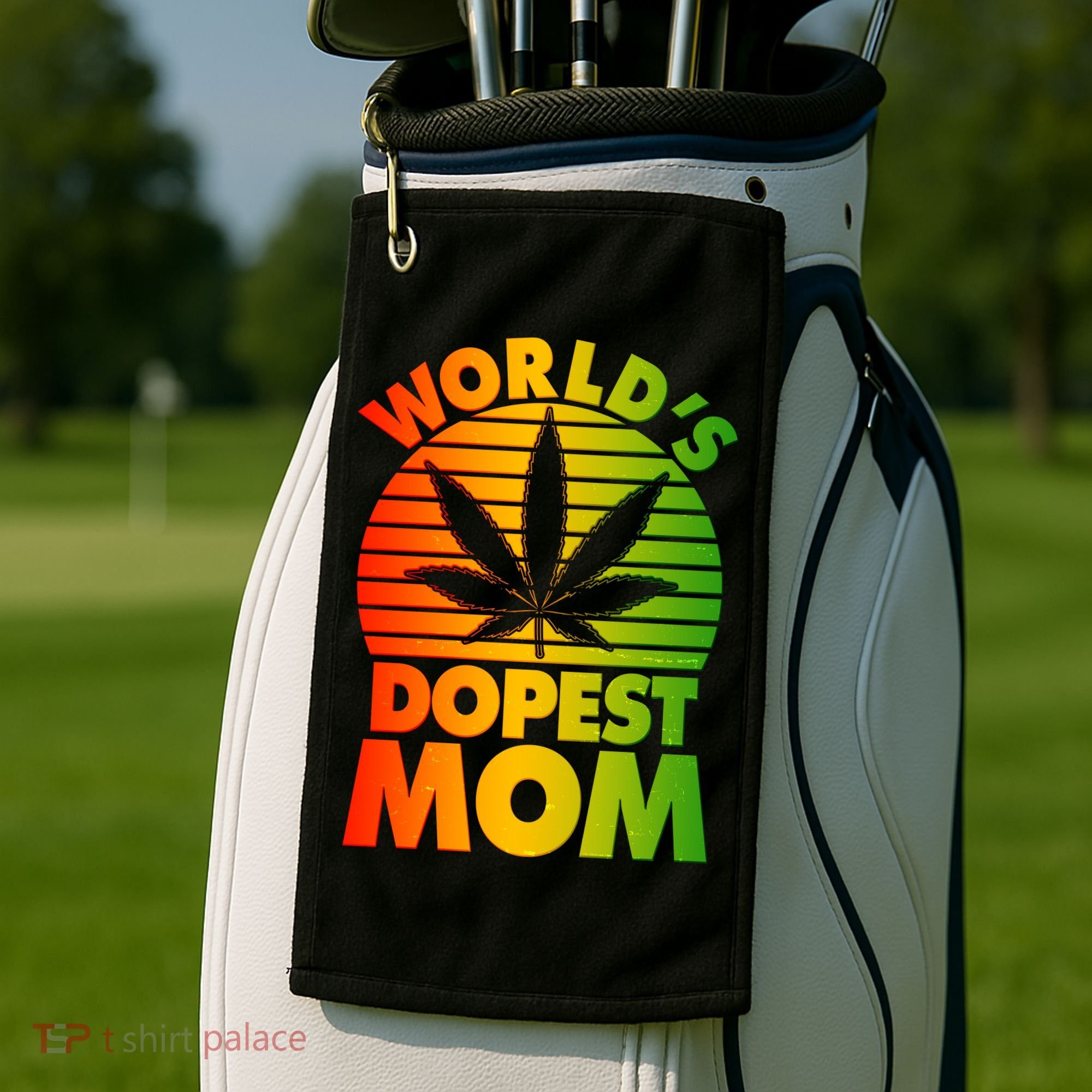 Funny World's Dopest Mom Golf Towel