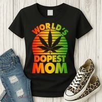 Funny World's Dopest Mom Women's T-Shirt thumb 3