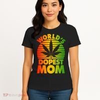 Funny World's Dopest Mom Women's T-Shirt thumb 4