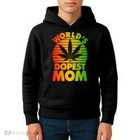 Funny World's Dopest Mom Kids Hoodie thumb 4