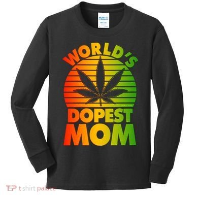 Funny World's Dopest Mom Kids Long Sleeve Shirt