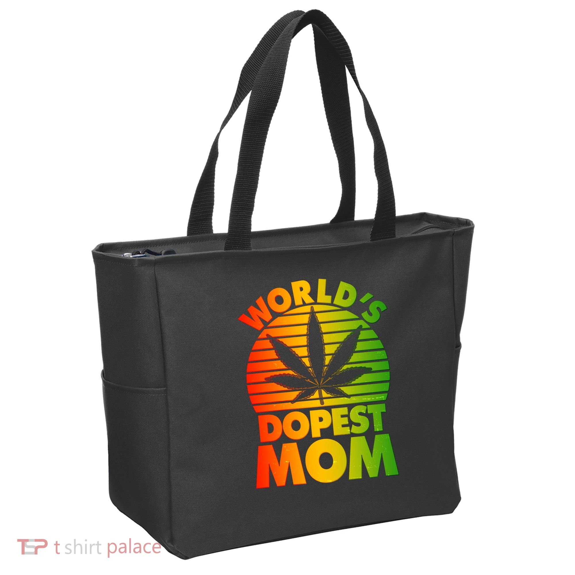 Funny World's Dopest Mom Tote Bag