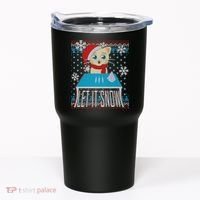 Funny X-Mas Let It Snow Cat Ugly Christmas Sweater Tumbler thumb 0