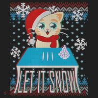 Funny X-Mas Let It Snow Cat Ugly Christmas Sweater Tumbler thumb 3