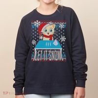 Funny X-Mas Let It Snow Cat Ugly Christmas Sweater Women's Sweatshirt thumb 0