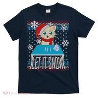 Funny X-Mas Let It Snow Cat Ugly Christmas Sweater T-Shirt thumb 0