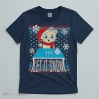 Funny X-Mas Let It Snow Cat Ugly Christmas Sweater T-Shirt thumb 5