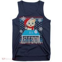 Funny X-Mas Let It Snow Cat Ugly Christmas Sweater Tank Top thumb 0