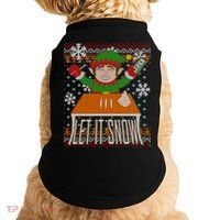 Funny X-Mas Let It Snow Elf Ugly Christmas Sweater Doggie Tank thumb 0