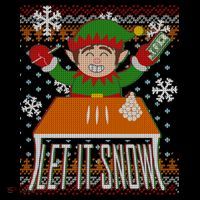 Funny X-Mas Let It Snow Elf Ugly Christmas Sweater Coffee Mug thumb 5