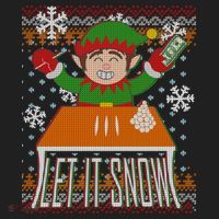 Funny X-Mas Let It Snow Elf Ugly Christmas Sweater Tumbler thumb 3