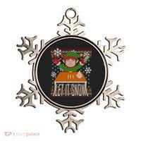 Funny X-Mas Let It Snow Elf Ugly Christmas Sweater Ornament thumb 0