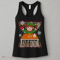 Funny X-Mas Let It Snow Elf Ugly Christmas Sweater Women's Tank Top thumb 3